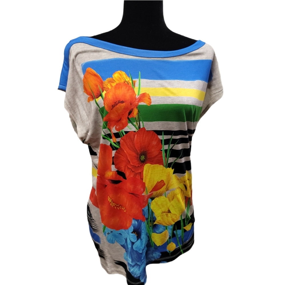 ⬇️ ✅HP✅Desigual colorful short sleeve top